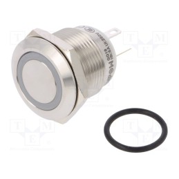 1 pcs x ONPOW - GQ19F-10E/J/G/24V/S - Switch: vandal resistant, Pos: 2, SPST-NO, 0.5A/220VAC, 2A/36VDC