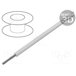 30 m x BELDEN - 39124 009100 - Wire, stranded, Cu, 24AWG, PPO, white, 600V, 30m, 100ft