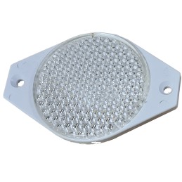 Round trailer reflector, white