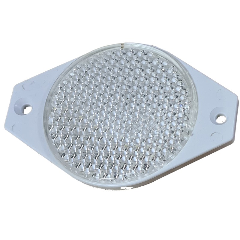 Round trailer reflector, white