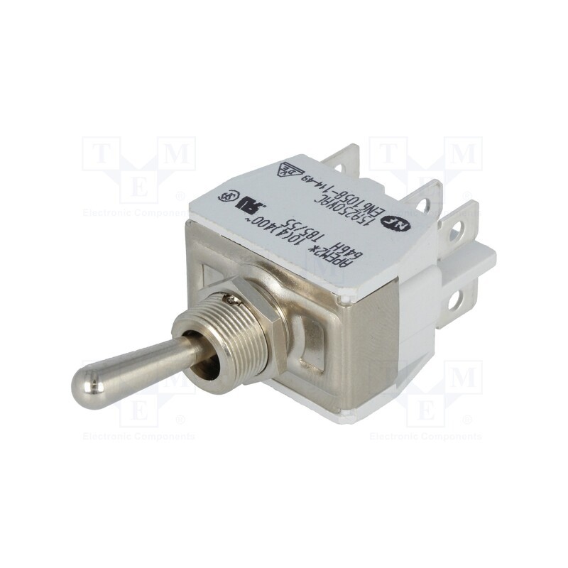 1 pcs x APEM - 646H/2 - Switch: toggle, Pos: 2, DPDT, ON-ON, 15A/250VAC, 15A/12VDC, -20÷55°C