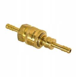 The pneumatic quick connector plugs into the 6mm hose socket