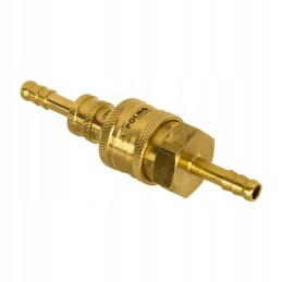 The pneumatic quick connector plugs into the 6mm hose socket