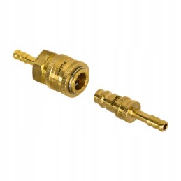 The pneumatic quick connector plugs into the 6mm hose socket