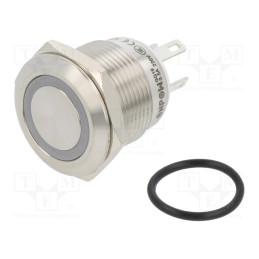 1 pcs x ONPOW - GQ19F-10E/J/Y/12V/S - Switch: vandal resistant, Pos: 2, SPST-NO, 0.5A/220VAC, 2A/36VDC