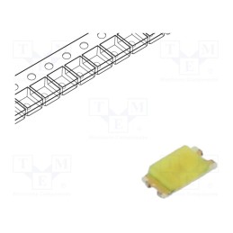 5 pcs x ROHM SEMICONDUCTOR - SMLEN3WBC8W1 - LED, SMD, 0603, white cold, 56÷120mcd, 5mA, 2.9V, Front: flat, 33mW