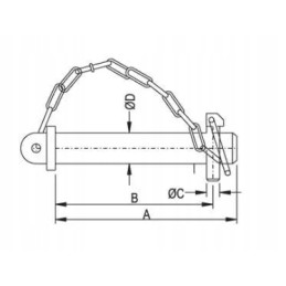 Top link pin 25x98 mm gopart