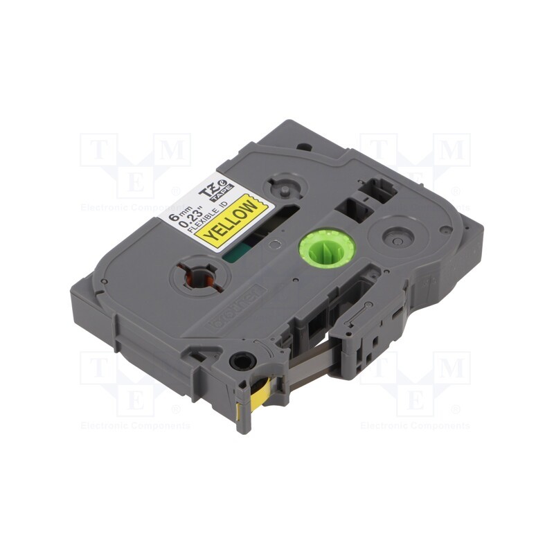 1 pcs x BROTHER - TZE-FX611 - Tape, 6mm, 8m, yellow, Character colour: black