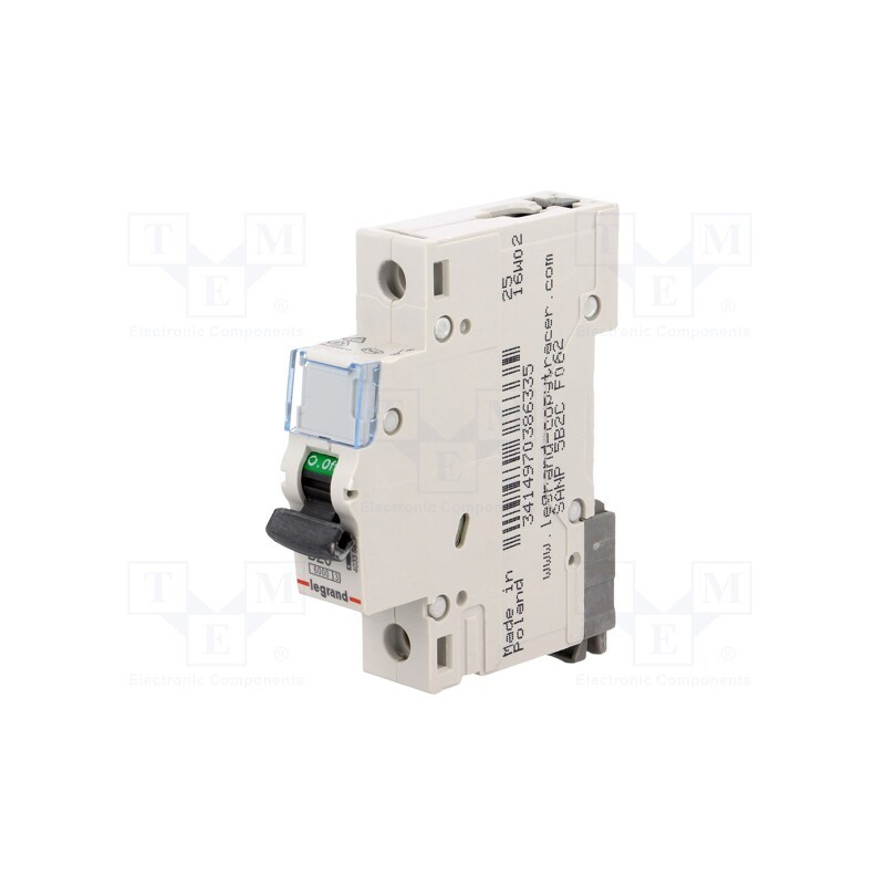 1 pcs x LEGRAND - S 301 B20 TX - Circuit breaker, 230VAC, Inom: 20A, Poles: 1, Charact: B, 6kA, IP20