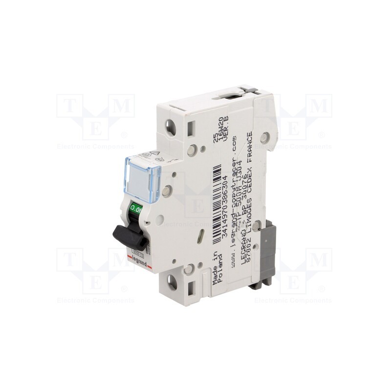 1 pcs x LEGRAND - S 301 B16 TX - Circuit breaker, 230VAC, Inom: 16A, Poles: 1, Charact: B, 6kA, IP20
