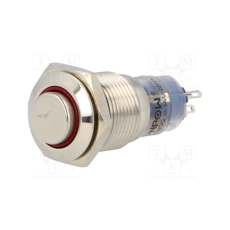 1 pcs x ONPOW - LAS2GQH-11E/R/12V/S/FP - Switch: vandal resistant, Pos: 2, SPDT, 0.5A/220VAC, 1A/24VDC, IP67
