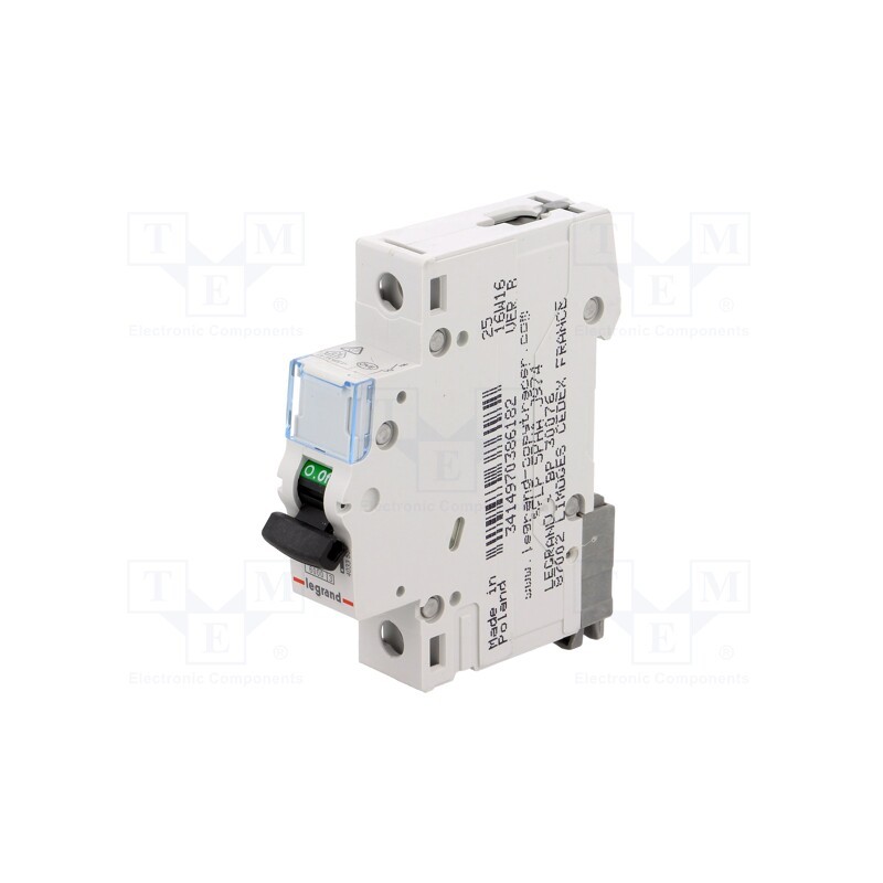 1 pcs x LEGRAND - S 301 B6 TX - Circuit breaker, 230VAC, Inom: 6A, Poles: 1, for DIN rail mounting