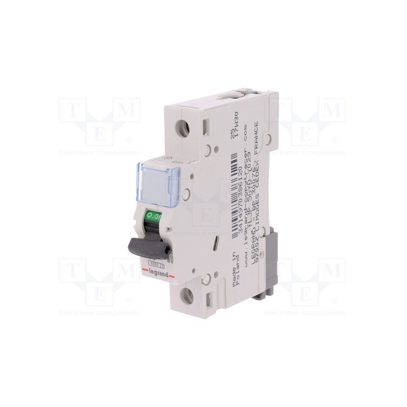 1 pcs x LEGRAND - S 301 B3 TX - Circuit breaker, 230VAC, Inom: 3A, Poles: 1, for DIN rail mounting