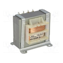 1 pcs x INDEL - TS 8/022 - Transformer: mains, 8VA, 230VAC, 6V, 6V, 650mA, 650mA, Leads: for PCB