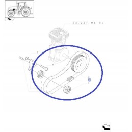 Air compressor belt 87710660 new holland cnh