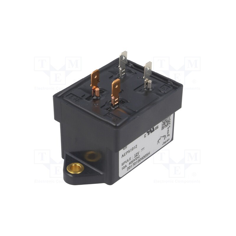 1 pcs x PANASONIC - AEP51012J - Relay: electromagnetic, SPST-NO, Ucoil: 12VDC, Icontacts max: 10A