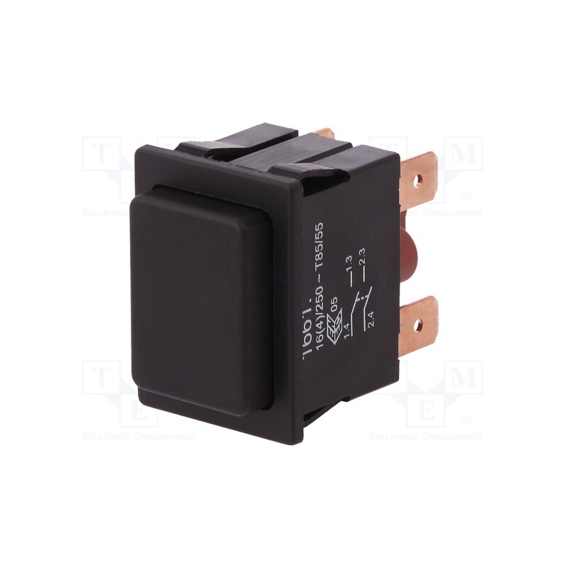 1 pcs x Marquardt - 1661.0101 - Switch: push-button, Pos: 2, DPST-NO, 16A/250VAC, OFF-(ON), IP40