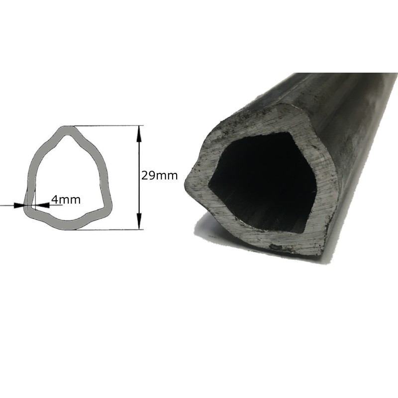 PTO shaft pipe, profiled triangle, 29x4mm, 1m