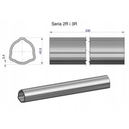 Outer pipe series 2r and 3r for shaft 460 joint