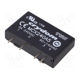 1 pcs x SENSATA / CRYDOM - MCX240A5 - Relay: solid state, Ucntrl: 90÷140VAC, 5A, 12÷280VAC, THT, SIP