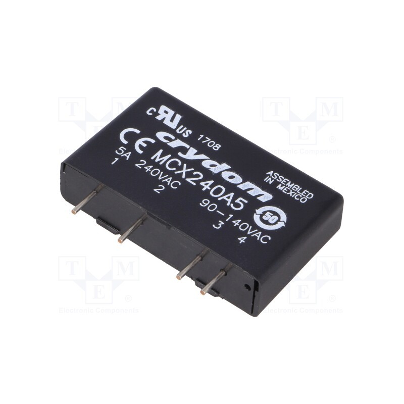 1 pcs x SENSATA / CRYDOM - MCX240A5 - Relay: solid state, Ucntrl: 90÷140VAC, 5A, 12÷280VAC, THT, SIP