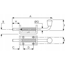 Spring zinc pin 12mm 841001