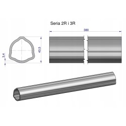 Outer pipe series 2r and 3r for shaft 510 joint