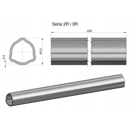 Outer pipe series 2r and 3r for 560 joint shaft