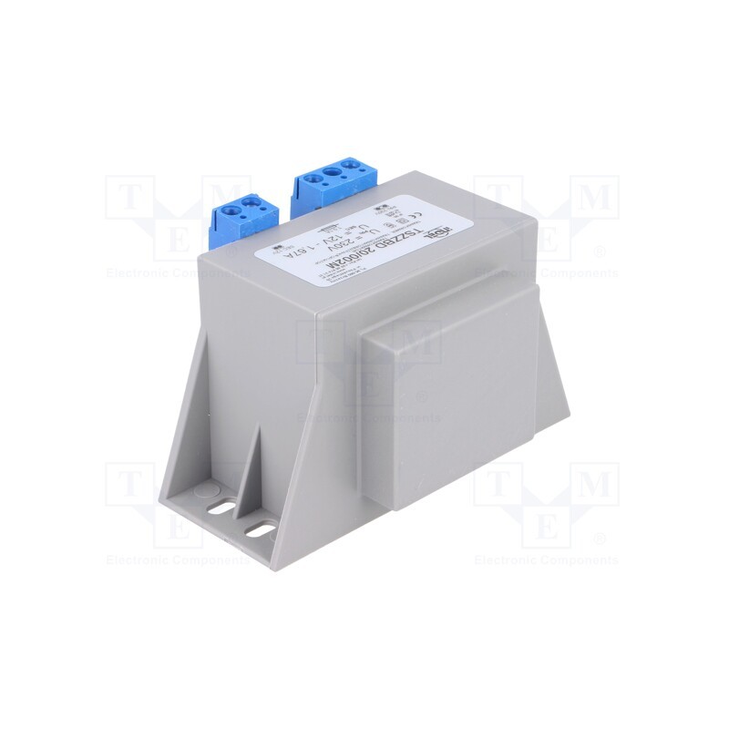 1 pcs x INDEL - TSZZBD 20/002M - Transformer: mains, 20VA, 230VAC, 12V, 1.66A, Leads: terminal block