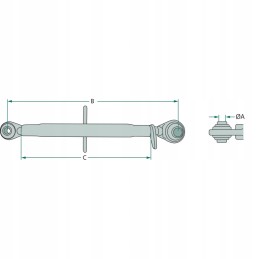 Central connector 700 mm ursus c 330 42 37 045 1