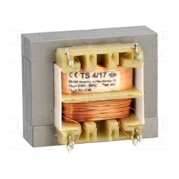 1 pcs x INDEL - TS 4/17 - Transformer: mains, 4VA, 230VAC, 7V, 300mA, Leads: solder lugs, IP00