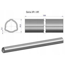 Outer pipe series 2r and 3r for shaft 660 joint