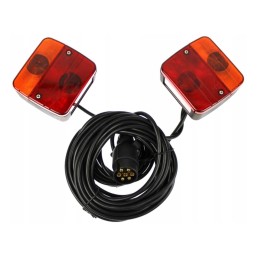 Set of rear lamps with a magnet, cable 7, 2m plug