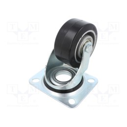 1 pcs x RADER - KPE-ALGE 80K - Transport wheel, Ø: 80mm, W: 38mm, H: 105mm, torsional, 150kg, rubber