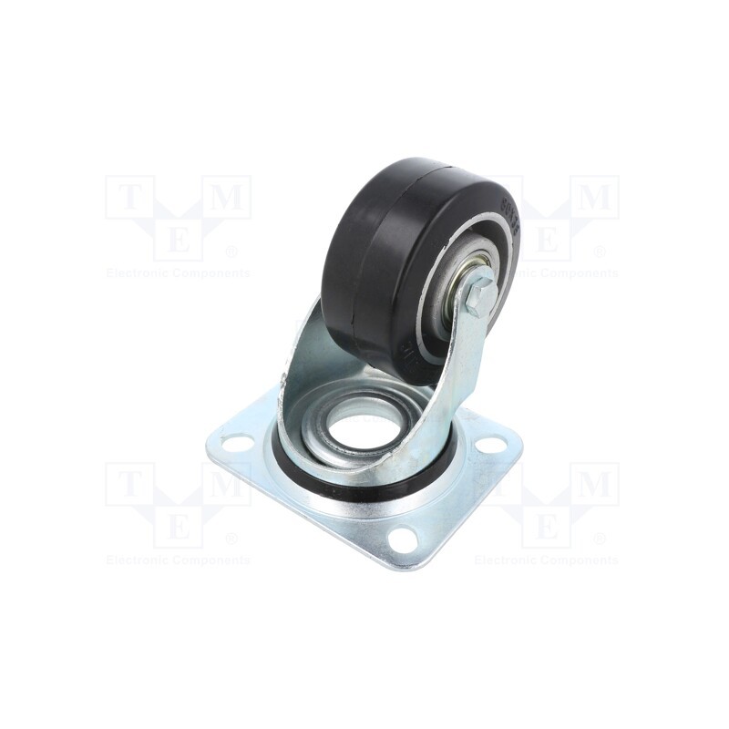 1 pcs x RADER - KPE-ALGE 80K - Transport wheel, Ø: 80mm, W: 38mm, H: 105mm, torsional, 150kg, rubber