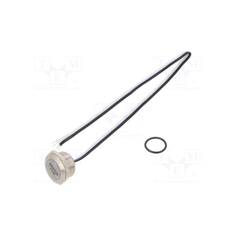 1 pcs x ONPOW - MTA19F-10E/Y/G/24V/S - Switch: vandal resistant, Pos: 2, SPST-NO, 50mA/24VDC, IP65, green