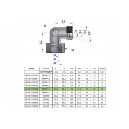 Hydro metric elbow ab m22x1 5 15l xevw warynsk