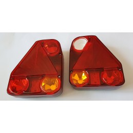 Complete rear lamp with LED chariot diodes