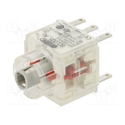 1 pcs x SCHLEGEL - BZLOO5_AU - Contact block, -30÷70°C, Illumin: yes, IP00, Contacts: NC x2, 3mm