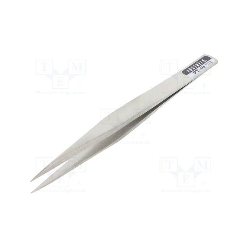 1 pcs x ENGINEER - PT-16 - Tweezers, Tweezers len: 125mm, universal, Blade tip shape: sharp