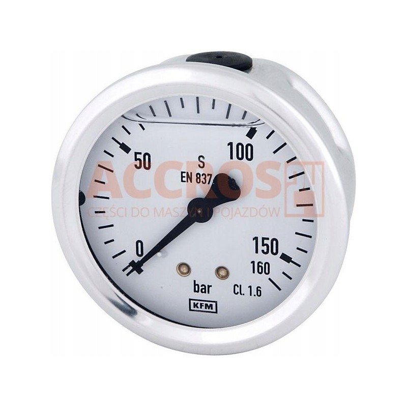 Pressure gauge 63mm 0 160 bar rear 1 4 inch