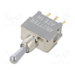 1 pcs x KNITTER-SWITCH - ATE 1 H - Switch: toggle, Pos: 3, SPDT, (ON)-OFF-ON, 0.05A, 0.05A, -20÷85°C