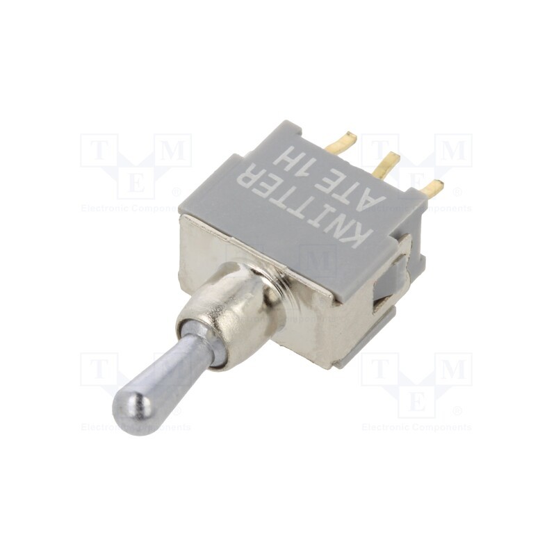 1 pcs x KNITTER-SWITCH - ATE 1 H - Switch: toggle, Pos: 3, SPDT, (ON)-OFF-ON, 0.05A, 0.05A, -20÷85°C