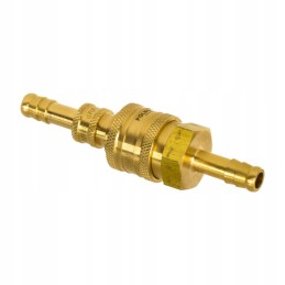 The pneumatic quick connector plugs into the 8mm hose socket