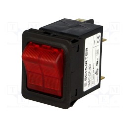 1 pcs x SCHURTER - 4435.0193 - Circuit breaker, Urated: 240VAC, 60VDC, 10A, DPST, Poles: 2, 34x26mm