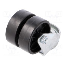 1 pcs x RADER - KMDA-POC 50S - Transport wheel, Ø: 50mm, W: 34mm, H: 71mm, twin wheels,torsional