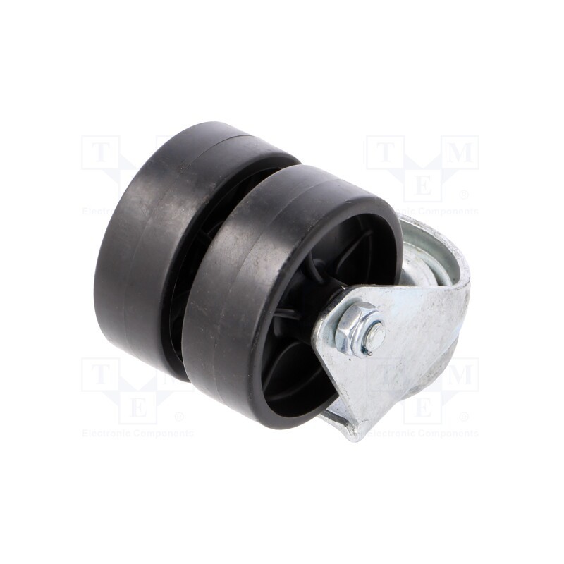 1 pcs x RADER - KMDA-POC 50S - Transport wheel, Ø: 50mm, W: 34mm, H: 71mm, twin wheels,torsional