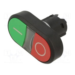 1 pcs x SIEMENS - 3SU1001-3AB42-0AK0 - Switch: double, 22mm, Stabl.pos: 1, green-red, yes, IP66,IP67,IP69K