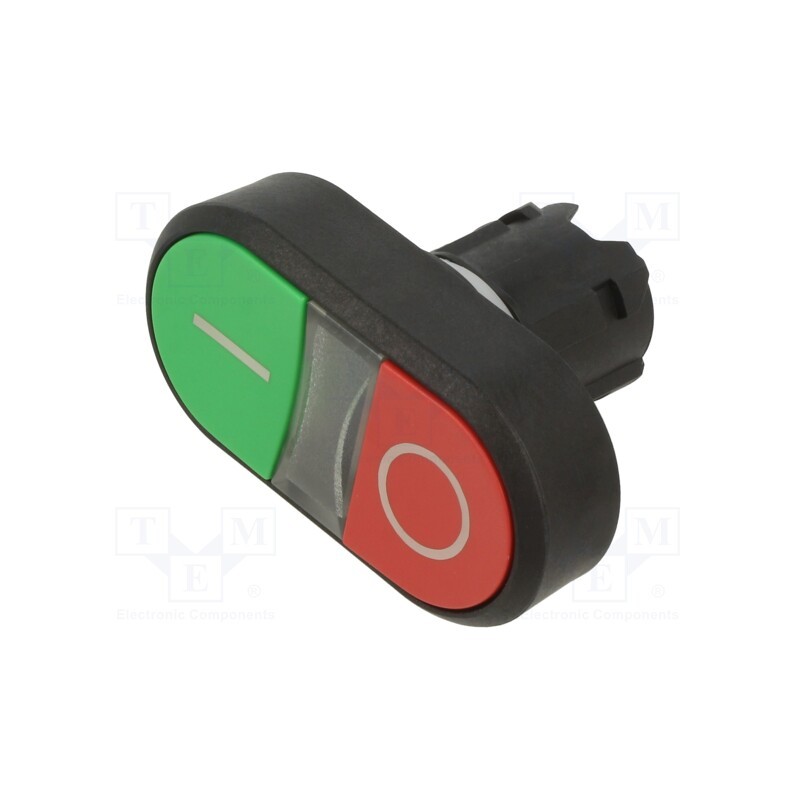 1 pcs x SIEMENS - 3SU1001-3AB42-0AK0 - Switch: double, 22mm, Stabl.pos: 1, green-red, yes, IP66,IP67,IP69K