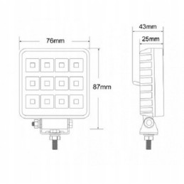 12x LED work lamp with a tractor l0152 switch